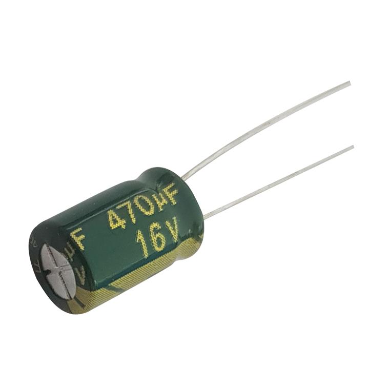 خازن الکترولیت 470 میکرو فاراد کد 100 بسته 10 عددی